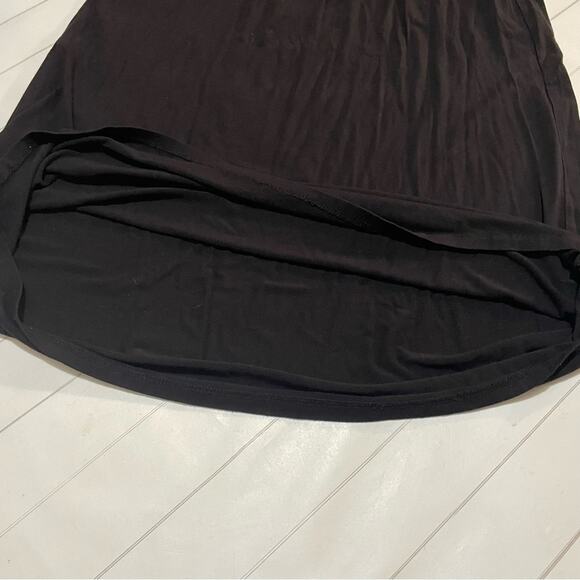 Liz Claiborne Black Jersey Knit Long Modest Midi Maxi Skirt Women’s Small Petite - Picture 6 of 8
